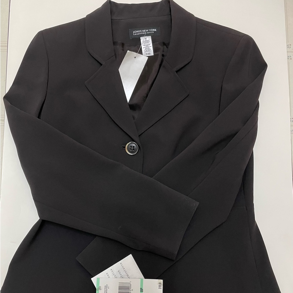 Jones New York collection Petite 8p brown blazer